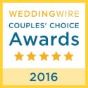 WeddingWire Couples' Choice Award 2016 badge